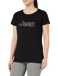 JEEP Damen J Women's Outline Print Large J23w T-Shirt, Schwarz, X von Jeep
