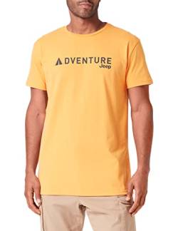 JEEP Herren J Adventure Zelt-Großer Aufdruck J23S T-Shirt, Nacho Yellow/Night B, XL von Jeep