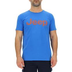 JEEP Herren J Großer Aufdruck J23S T-Shirt, Pacific Blue/Red Och, XL von Jeep