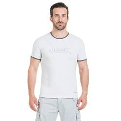 JEEP Unisex Profil Stickerei (Custom Fit) T-Shirt, Light Grey, M von Jeep
