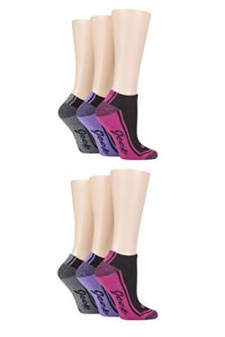 Jeep Damen Performance Polyester Gepolstert Trainersocken Packung 6 Schwarz 37-42 von Jeep