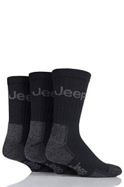 Jeep Herren 3 Paar Terrain Leisure Socken Geschenkbox - Schwarz 40-46 von Jeep