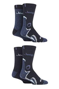 Jeep Herren Performance Stiefelsocken Packung 4 Marine 39-45 von Jeep