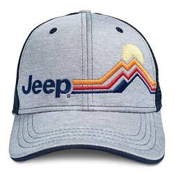 Jeep Mountain Stripe Navy Mesh Back Snap Closure Hat von Jeep