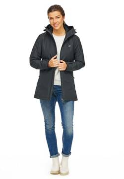 Jeff Green Damen Atmungsaktive Wasserdichte Outdoor Funktions Parka Luana 12.000mm Wassersäule, Farbe:Deep Black, Größe:46 von Jeff Green