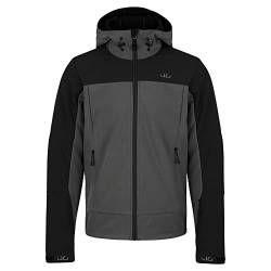 Jeff Green Herren Winddichte Wasserabweisende Atmungsaktive Softshell Jacke Kapuze Calais, Größe:M, Farbe:Dark Shadow/Deep Black von Jeff Green