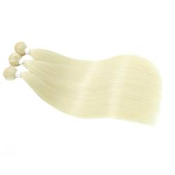 Lange Haare Weben Blonde Bundles Synthetische Gerade Ombre Blonde Rot Braun Hochtemperaturfaser Haarverlängerungen Für Frauen von Jegsnoe