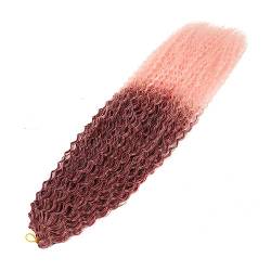 Lockiges Haar, Wasserwelle, Twist-Häkelhaar, Ombre-Blond, Rosa, 76,2 Cm, Synthetisches Zopfhaar, Tiefe Welle, Flechthaarverlängerung von Jegsnoe