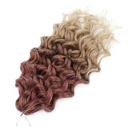 Welle Flechten Haarverlängerungen Häkeln Zöpfe Synthetisches Haar Afro Lockige Hawaii Ombre Blonde Wasser Welle Lockige Zöpfe Für Frauen von Jegsnoe