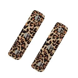 Jeiento 2 STÜCKE PU Leder Geldbörse Strap Wrap Abdeckung Braun Leopard Print Schutzgriff Abdeckung Einkaufstasche Hand Protektoren für Brieftasche Clutch Einkaufstasche von Jeiento