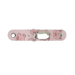 Jeiento PU-Leder-Hut-Clip, Hut-Halter, Clip für Damen, Tasche, Gepäck, Outdoor, Reisen, Hut, Begleiter, multifunktionaler Entenschnabel-Hutclip, Süßes rosa Schwein, Einheitsgröße, Casual von Jeiento