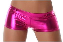 Jela London Wetlook GoGo Hot-Pants Shorts Panty kurz Glanz metallic, Pink S (34/36) von Jela London