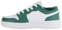 Jela Kinder Sneaker weiß Lederdeck Jungen Mädchen Schuhe Dean White Green, Farbe:weiß, Größe:36 EU von Jela