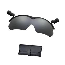 Jelaqmot Clip Cap Sports Sunglasses, Outdoor Polarized Sunglasses, Mens Clip On Sunglasses for Fishing Biking Hiking Cycling Eyewear (ONE SIZE,Grey) von Jelaqmot
