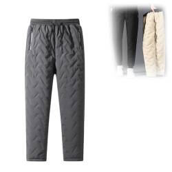 Jolly Snow Pants, Unisex Fleece-Lined Waterproof Pants, Warm Pants Fleece Trousers, Warm Sweatpants (Gray-A,L) von Jelaqmot