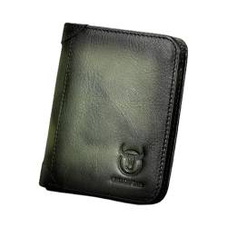 Jemora Herren-Geldbörse aus echtem Leder mit großem Fassungsvermögen, RFID-blockierendes Vintage-Kreditkartenetui von Jemora