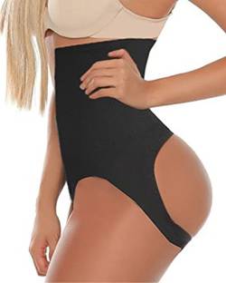 Jengo Butt Lifter Shapewear Body Shaper Hip Enhancer High Waist Tummy Control Höschen Lifting Panties Unterwäsche für Frauen, Schwarz , XL-XXL von Jengo