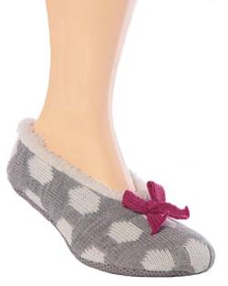 Jennifer Anderton Damen Halterlose Stoppersocken Gr. 37-39, Grey Spots von Jennifer Anderton