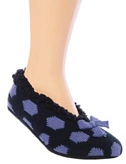 Jennifer Anderton Damen Halterlose Stoppersocken Gr. 37-39, Navy Spots von Jennifer Anderton