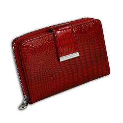 Jennifer Jones Geldbörse Brieftasche rot Damen Frauen Leder DrachenLeder 9x3x12cm D4OPJ711R Portemonnaie von Jennifer Jones