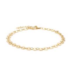 Jenosy 14K Vergoldet Armband Damen Gold mit Runde Charms Personalisiertes Verstellbar Anhänger Armband für Frauen Mädchen Schmuck von Jenosy