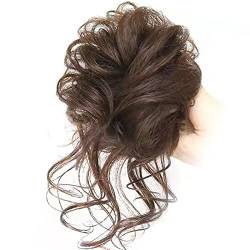 Hochsteckfrisur-Haarteil, Lockiges, Gewelltes, Weiches, Synthetisches, Hellbraunes Dutt-Haarteil für die Hochzeit für Frauen von Jerys