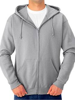 Jerzees Herren Fleece-Hoodie mit durchgehendem Reißverschluss Kapuzenpullover, Athletic Heather, XX-Large von Jerzees