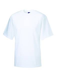 Jerzees T-Shirt, klassisch, Baumwolle Gr. Large, weiß von Jerzees