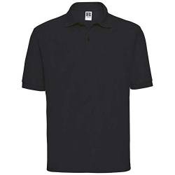 Russel Herren Klassik Kurzarm Polycotton Polo Shirt (3XL) (Schwarz) von Jerzees