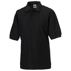 Russel Herren Klassik Kurzarm Polycotton Polo Shirt (6XL) (Schwarz) von Jerzees