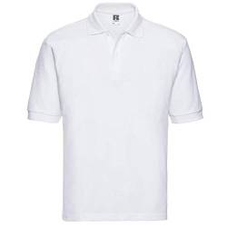 Russel Herren Klassik Kurzarm Polycotton Polo Shirt (6XL) (Weiß) von Jerzees