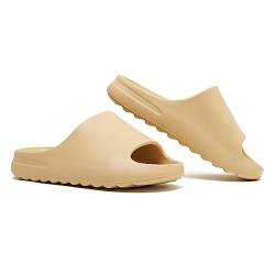 Jesindr Cozy Slides Original Herren Damen, Rutschfeste Wolken Weich Badeschlappen Badelatschen, Gummi Cloud Slippers Wolkenschuhe Sommer Beach Slide Pantoffeln, Beige, 36 EU von Jesindr