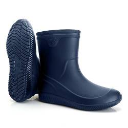 Jesindr Gummistiefel Gummischuhe Herren, Protective Wasserdicht Anti-Rutsch Neopren Regenschuhe, Blau, 42 EU von Jesindr