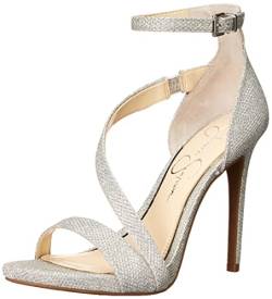 Jessica Simpson Damen Rayli2 Sandale mit Absatz, Silber, 38 EU von Jessica Simpson