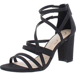 Jessica Simpson Damen Stassey Riemchensandalen mit Blockabsatz Sandale mit Absatz, Schwarz, 37 EU von Jessica Simpson