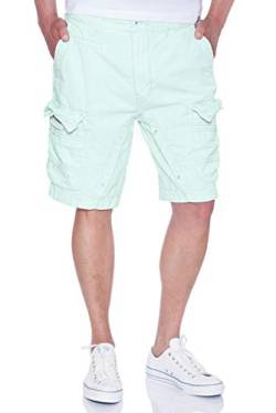 Jet Lag Cargo Shorts 17-116 in den Farben Milky Green, Alentian (hellblau) und Beige (Hellbraun), Größe:W30, Farbe:Milky Green von Jet Lag