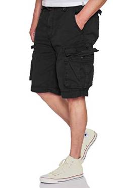 Jet Lag Cargo Shorts mit Gürtel, Farbe:Schwarz, Größe:W34 von Jet Lag