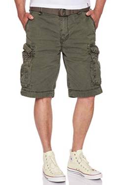 Jet Lag Cargo Shorts mit Gürtel Take Off 8 in vielen Farben, Größe:W32, Farbe:Oliv von Jet Lag