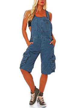 Jet Lag Damen Overall Shorts blue denim S von Jet Lag