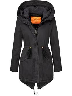 Jet Lag Damen Winterjacke 21-697 Parka mit XL-Fellkapuze asphalt XL von Jet Lag