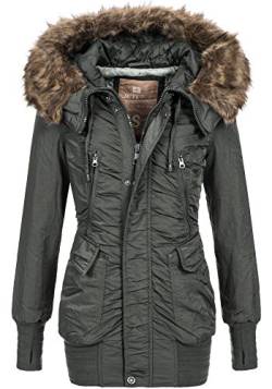 Jet Lag Damenparka Jacke RS-99 A Fellkapuze Charcoal XXL von Jet Lag