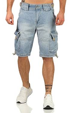 Jet Lag Herren Cargo Shorts 21-753, Farbe:Denim Bleached, Größe:3XL von Jet Lag