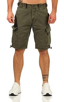 Jet Lag Herren Cargo Shorts 21-753, Farbe:Oliv, Größe:L von Jet Lag