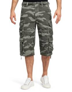 Jet Lag Herren Cargo Shorts FW-011, Farbe:Grey Camo, Größe:W36 von Jet Lag