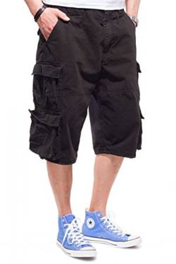 Jet Lag Herren Cargo Shorts Modell 007 B Short in vielen Farben, Farbe:Schwarz, Größe:XXL von Jet Lag