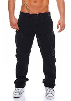 Jet Lag Herren Cargohose FW010 Loose Fit Schwarz 32/32 von Jet Lag