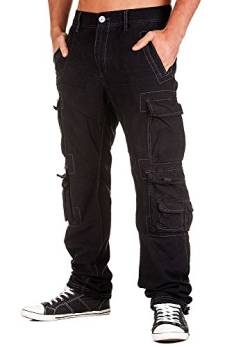 Jet Lag Herren Hose Cargohose Black 40/34 von Jet Lag