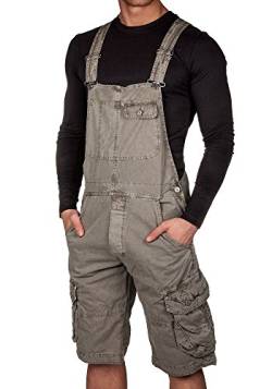 Jet Lag Herren Latzhose Overall Shorts cement XXL von Jet Lag