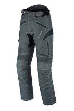 Jet Motorradhose Herren Textilhose Wasserdicht Winddicht Mit Protektoren Dynamo (64 Lang/Weite 48" Länge 34" (7XL), Grau) von Jet