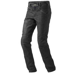 Jet Motorradhose Jeans Aramid Mit Protektoren Herren (50 Lang/Weite 34" Länge 34"(L), Schwarz) von Jet